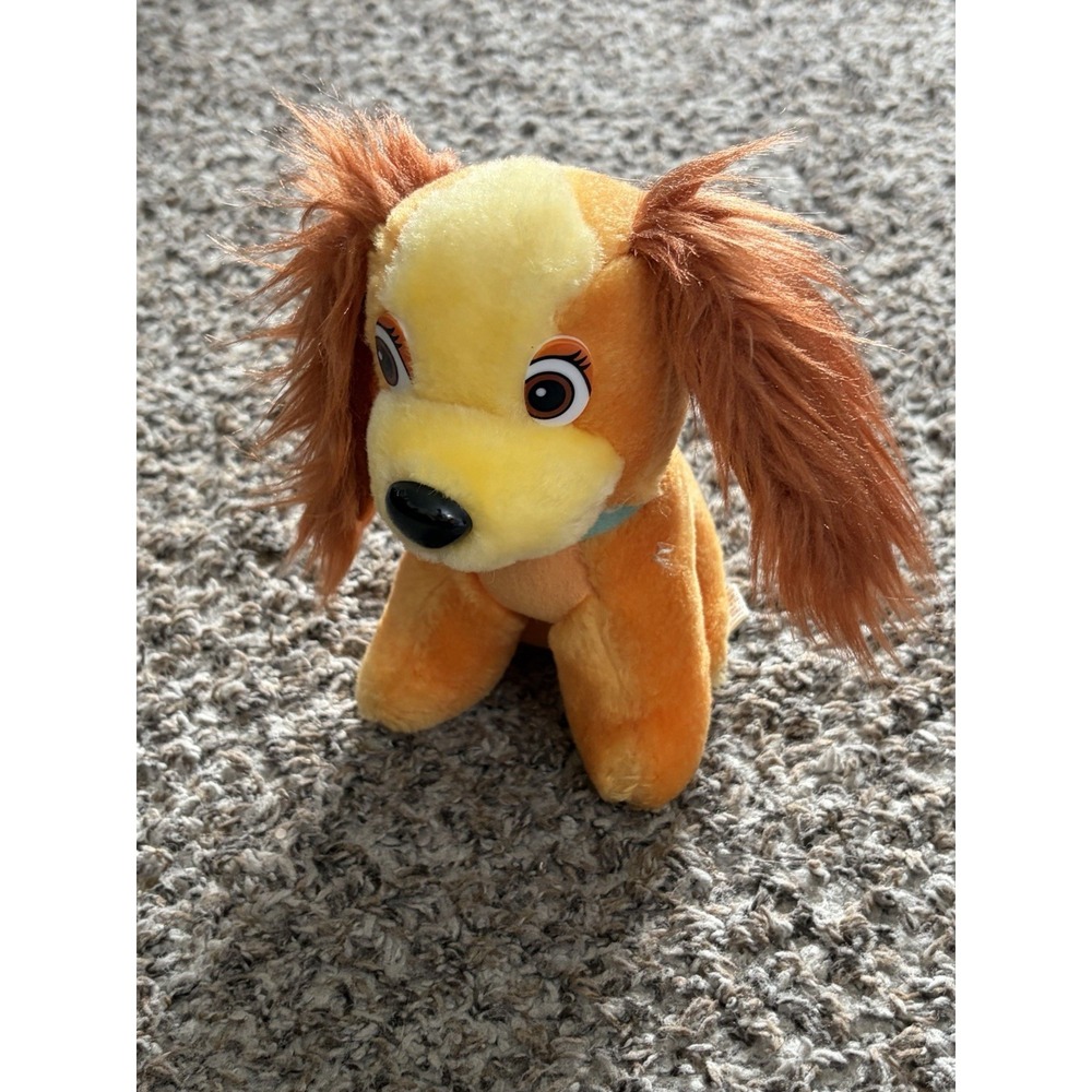Walt Disney Lady and the Tramp Vintage Plush Toy Dog 6.5" Stuffed Animal Cansa